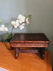 Antique Wooden Stool Trench Art Military Supplies Food Crate Handmade Rare - Picture 1 of 23