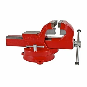 Yost Vises Model ADI-5 Bench Vise Austempered Ductile Iron Swivel Base 5in Red - Picture 1 of 2