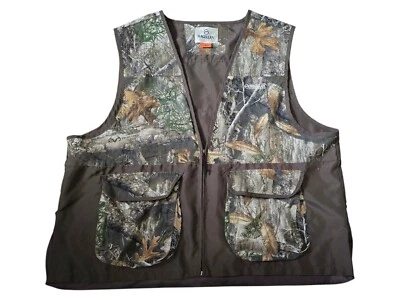 Pre-Owned Magellan Hunting Shooting Zip Vest Mens 3XL Dry Brown Realtree Pockets - Image 1 of 4