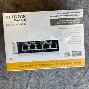 NETGEAR Prosafe GS105 5-Port Gigabit Ethernet Unmanaged Switch Built fr Business - Picture 1 of 1