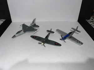 Lot Of 3 Corgi F16 Falcon Fighter Submarine Spitfire P-51D Mustang Diecast Model - Picture 1 of 16