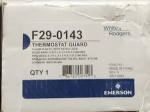 NEW White Rodgers F29-0143 Thermostat Guard, Clear Plastic W/ Keyed Lock - Picture 1 of 1