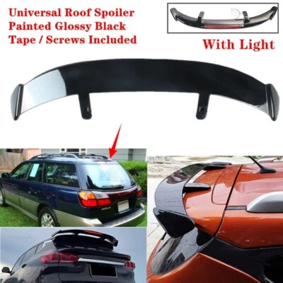 Universal Fit For Subaru Outback 2000-2004 Rear Roof Spoiler Wing Black W/ Light Foto 1 de 4