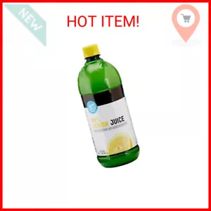 Marke Amazon - Happy Belly 100 % Zitronensaft, Flasche, 32 flüssige Unzen (1er Pack) - Bild 1 von 2