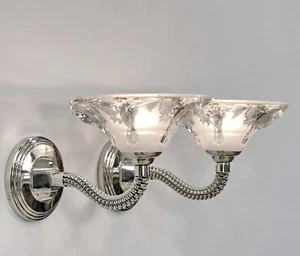 BORIS LACROIX : pair of French 1930s wall sconces .... France . 2 pair available - Picture 1 of 16