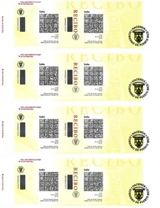Puerto Rico revenue stamps complete uncut sheet of 4.mint 10 cents stamps - Picture 1 of 1