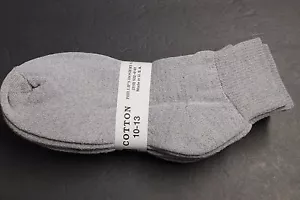 6 Pairs Solid Gray Men's & Women's Ankle Socks Cotton 10-13 Sports Best Socks - Picture 1 of 5