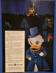 1973 VINTAGE PRINT AD - WALT DISNEY WORLD'S SCROOGE McDUCK GENERAL ELECTRIC GE - Picture 1 of 1