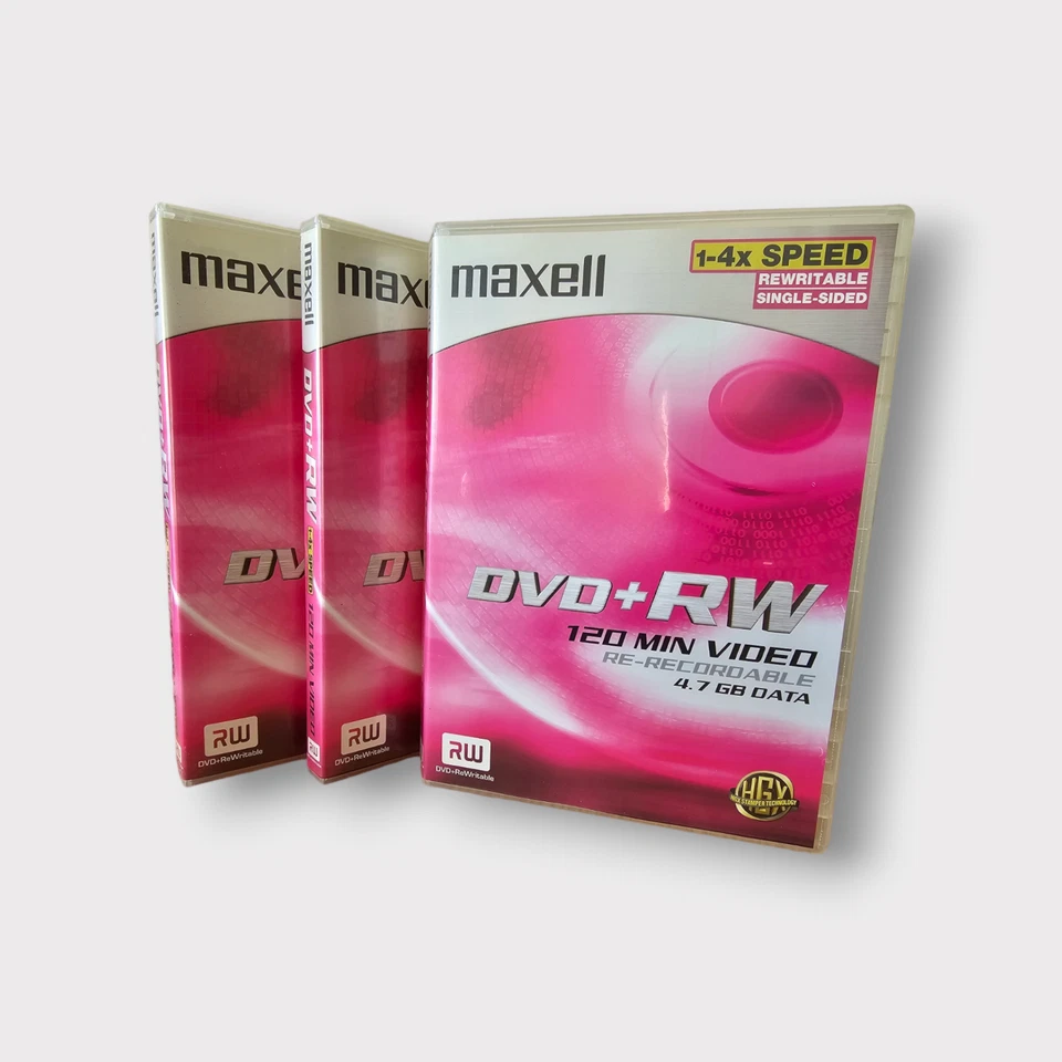 3x Maxell DVD+RW Re-Recordable Discs - Image 1 of 1