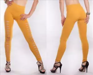 Destroy Stylische Damen Leggings Punk Look mit Löcher farben LG851 - Bild 1 von 6
