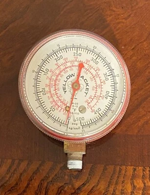 Yellow Jacket High Side A/C Charging Gauge Red R12 R22 R502 [ New ] - Image 1 of 3
