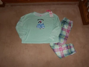 NEW, GIRLS JUSTICE PENGUIN 2 PIECE PAJAMA SET, SIZE S (7/8) - Picture 1 of 3