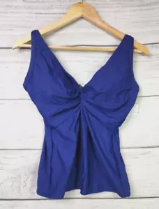 NWT Sunsets Underwire Forever Tankini Blue Swim Top Women's Size 34DD - Picture 1 of 5