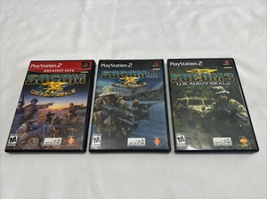 Nice! Sony Playstation 2 PS2 Socom 1, 2 & 3 US Navy Seals Games Bundle Lot Of 3 - Picture 1 of 8