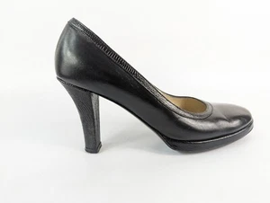 Russell And Bromley Black All Leather High Heel Shoes Uk 5.5 Eu 38.5 - Picture 1 of 7