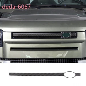 Carbon Fiber Front Grille Strips Panel Trim For Land Rover Defender 90 110 2020+ - Foto 1 di 15
