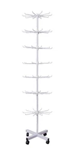 Présentoir Rotatif Stands 7 Plancher Support Pivotant Ventes Affichage Blanc - Photo 1/4