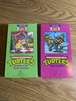 Teenage Mutant Ninja Turtles Burger King Kids Club Lot Of 2 VHS Vintage 1990 - Image 1 of 3