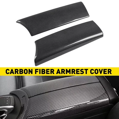 For 2016-2023 Mercedes Benz E W213 Carbon Fiber Style Front Armrest Box Cover 1X - Image 1 of 4