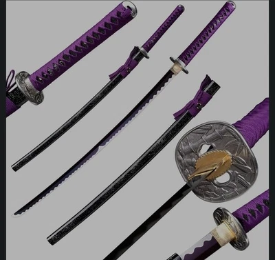 富士山风格40英寸武士真武士武士剑日本弹簧钢刀片 — 第 1/4 张图片