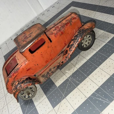 1930 WYANDOTTE MARX MODELO A FORD COUPE CARRO DE BRINQUEDO DE AÇO PRENSADO 8" - Imagem 1 de 4