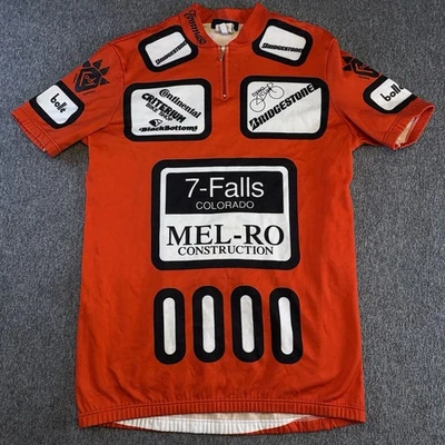 Camiseta deportiva de ciclismo TOMMASO vintage para hombre talla 4 mediana roja 7 caídas ropa deportiva CO Italia Foto 1 de 4