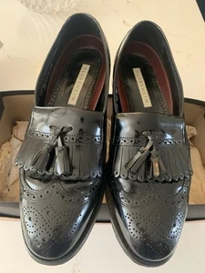 FLORSHEIM 20533 Men's Black Leather Wingtip Tasseled Loafers Men’s  Size 8 - Picture 1 of 12