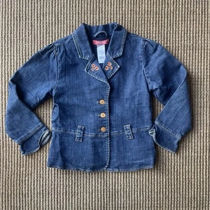 Y2K (2005) Gymboree Wildflower Fields Denim Jacket/Blazer - Size 7 - Picture 1 of 3