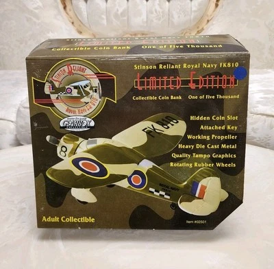 Gearbox Stinson reliant Royal Navy FK 810 limited edition Airplane Coin Bank - Image 1 of 4