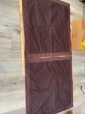 Euro Shams - Lot Of 2 Pillow Covers - Brown & Blue - 26”x26” Square Envelopes - Image 1 of 4