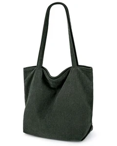 Corduroy Tote Bag for Women,Hobo HandBags with Zipper,Large Capacity Casual S... - Picture 1 of 7