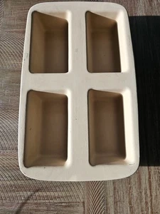The Pampered Chef Family Heritage Collection Stoneware Classics  Mini 4 Loaf Pan - Picture 1 of 6