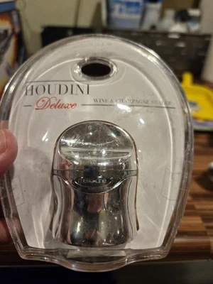 SELLADOR DE VINOS Y BEBIDAS HOUDINI ~ ¡SELLOS HERMÉTICOS! ~ TOTALMENTE NUEVO, SELLADO DE FÁBRICA Foto 1 de 2