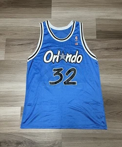 Vintage Champion Shaquille O’Neal Jersey Orlando Magic NBA Blue Men’s Size 48 - Picture 1 of 10
