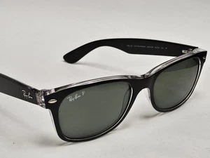 Ray Ban P Polarized Small Wayfarer Black Sunglasses RB 2132 Made in Italy - Picture 1 of 7