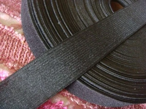 2 yards black knitted wide elastic band for skirt or pants 1 1/4" US SHIPPER - Picture 1 of 1