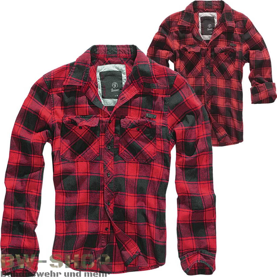 Brandit Checkshirt Hemd Rot/schwarz 5xl
