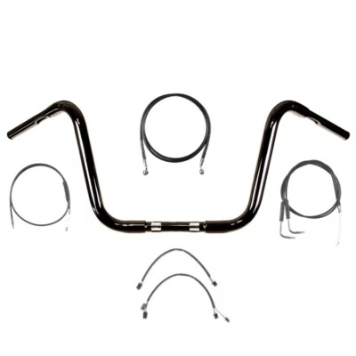 1 1/4" BBlack 12" Ape Hanger Handlebar Kit 2011-2015 Harley Softail No ABS - Image 1 of 2