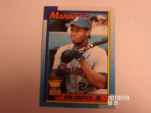 1990 Topps Ken Griffey Jr. Novato All-Star #336 Bloody Scar tarjeta de error de corte - Imagen 1 de 2