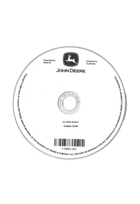 Werkstatthandbuch für JOHN DEERE 2140 Traktor Reparaturhandbuch CD-Rom - Bild 1 von 4