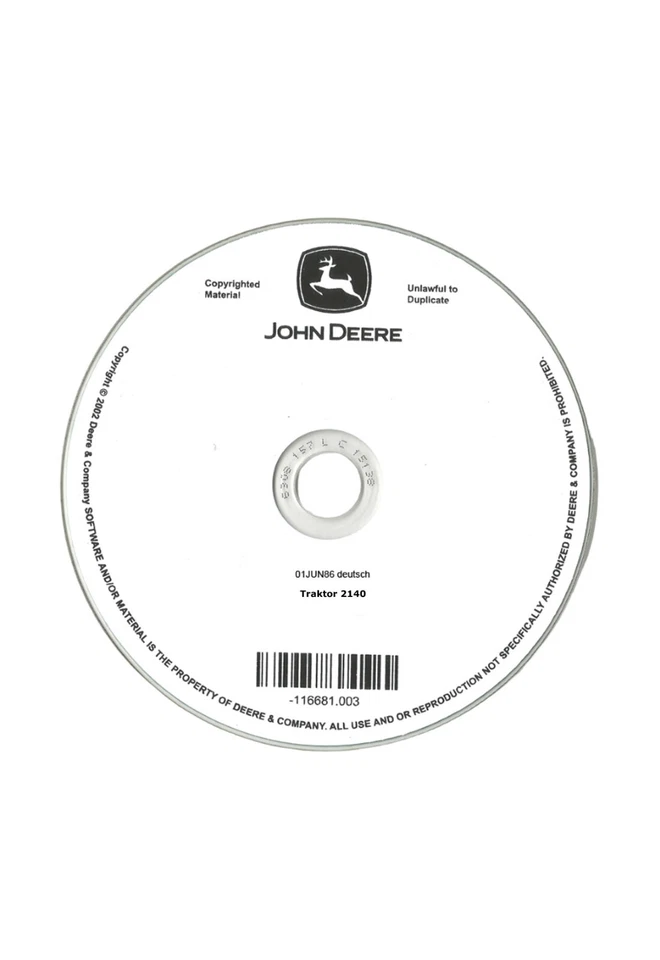 Werkstatthandbuch für JOHN DEERE 2140 Traktor Reparaturhandbuch CD-Rom - Bild 1 von 4