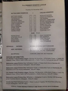 Nottingham Forest Reserves v Chelsea Reserves 2000 - Picture 1 of 1