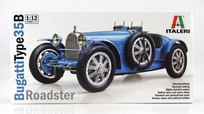 MODELLINO AUTO EPOCA STATICO ITALERI BUGATTI TYPE 35B ROADSTER 1927 SCALA 1/12 - Immagine 1 di 3