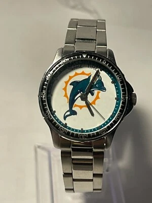 Reloj de lujo Miami Dolphins NFL para damas de acero inoxidable por Game Time NUEVO Foto 1 de 4