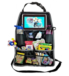 Car Backseat Organizer w/ Tablet Holder Organize Kids Toys Games Snacks Cups - Picture 1 of 4