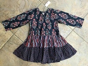 Pink Chicken Girls NWT 4Y Blues Flower Bunch Penelope dress SPARKLE !! - Picture 1 of 2