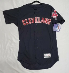 Authentic Majestic SIZE 40 MEDIUM CLEVELAND INDIANS, BLUE FLEX BASE Jersey - Picture 1 of 1