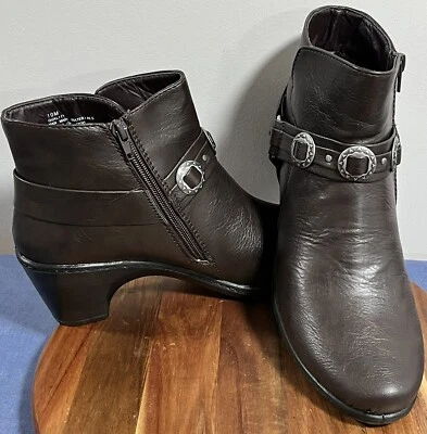 Easy Street Botines Mujer 10M Marrón Chocolate Conchos Western Rodeo Vaquera Foto 1 de 4