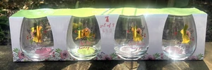 Easter Bunny Stemless Set of 4 Wine Glasses - Picture 1 of 13
