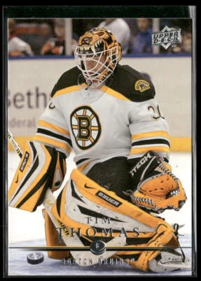 2008-09 Upper Deck #181 Tim Thomas Boston Bruins Hockey Card - Image 1 of 2